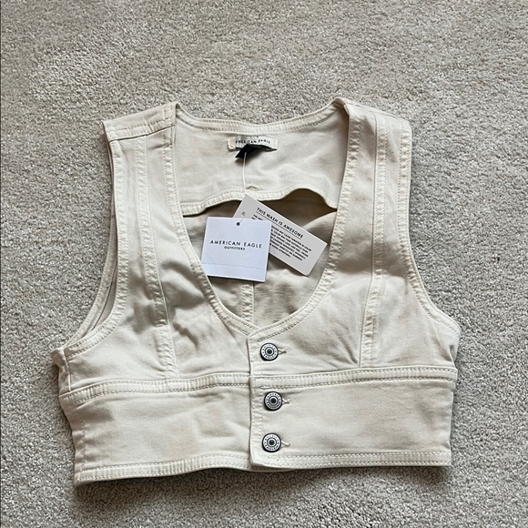 American Eagle Outfitters Tops - American Eagle Cropped Denim Vest